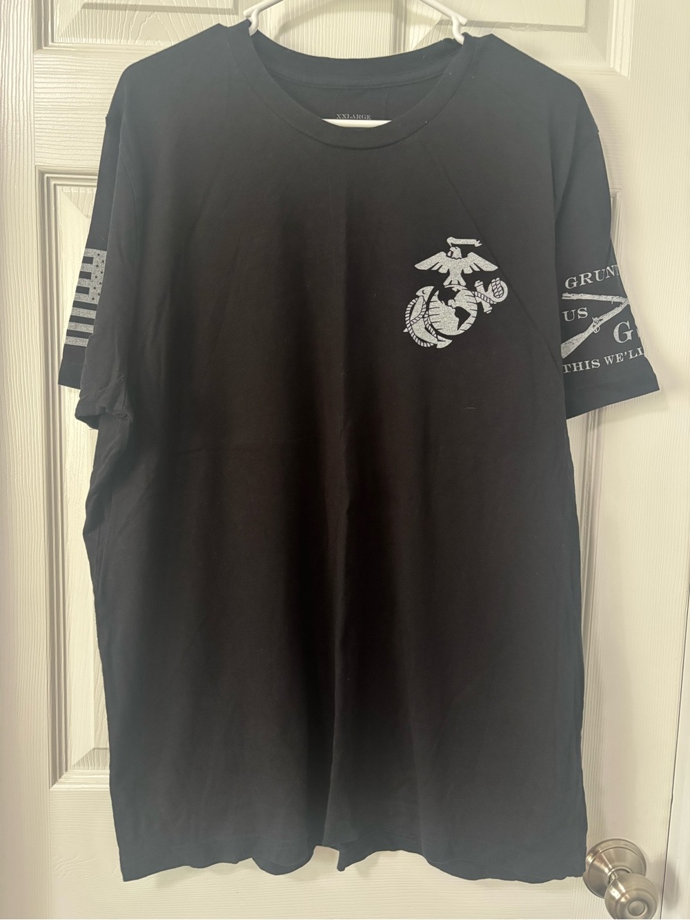 Grunt Style Black Short Sleeve USMC Emblem Tee